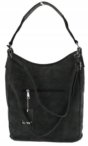 Torebka Damska Listonoszka Worek Shopper na Ramię Miejska YD1067 Czarna na Arena.pl