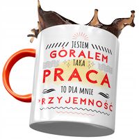 Kubek Pomarańczowy Dla Górala Jestem Góralem Z Nadrukiem Ze Zdjęciem