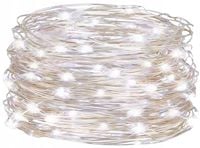 LAMPKI DRUCIK 50 LED 5M BIAŁY ZIMNY NA BATERIE