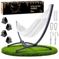 Stelaż na hamak dwuosobowy metalowy grafitowy