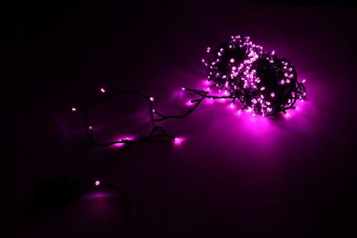 Lampki Choinkowe LED 500 Różowe 38 m IP44 Zewnętrzne Wewnętrzne 8 Trybów na Arena.pl