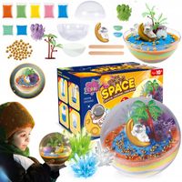 ZESTAW KREATYWNY MAGICZNE TERRARIUM HODOWLA KRYSZTAŁÓW LED KOSMONAUTA DIY