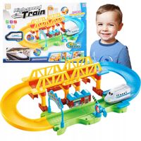 Kolejka Na Baterie Zestaw Składany Mosty Tunele Znaki Ostrzegawcze