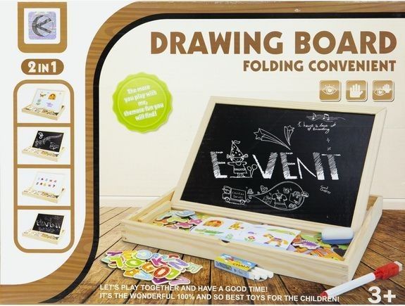 Drewniana wielofunkcyjna tablica edukacyjna 2w1 zdjęcie 8