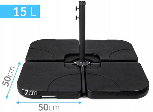 PODSTAWA PARASOLA OGRODOWEGO obciążnik pod parasol OBCIĄŻENIE 4 x 15KG BAZA na Arena.pl