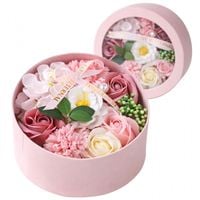 bukiet zapachowych kwiatów mydlanych w ozdobnym pudełku, buk25r