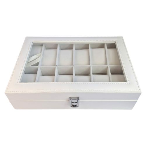 Organizer Pudełko na Zegarki Szkatułka Biała na Arena.pl