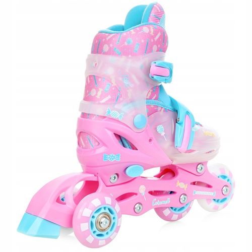 Rolki Wrotki Regulowane 3w1 RAVEN Caramell 26-29 Kółko LED na Arena.pl