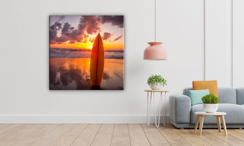 OBRAZ NA PŁÓTNIE 014 Deska surfingowa 40x40cm na Arena.pl