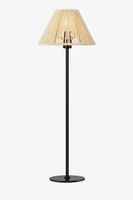 Ekologiczna lampa stojąca Corda stołowa czarna beżowa