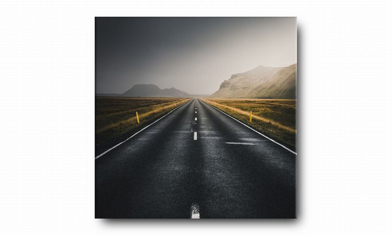 OBRAZ NA PŁÓTNIE 016 Droga na polach 70x70cm zdjęcie 2