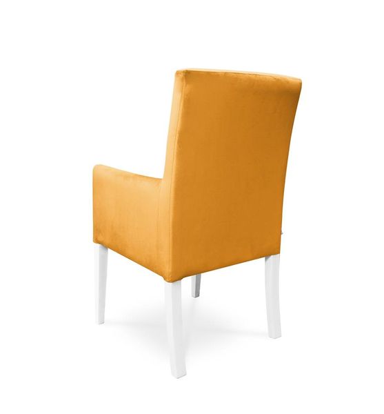 Fotel CAROL / miodowy / noga biała / R41 zdjęcie 3