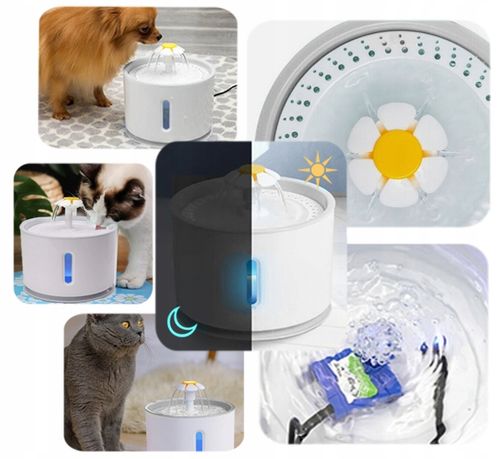 FONTANNA POIDEŁKO POIDŁO AUTOMATYCZNE MISKA WODNA ZWIERZĄT PSA KOTA 2.4L na Arena.pl