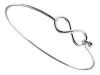 SREBRNA SZTYWNA BRANSOLETKA CELEBRYTKA INFINITY