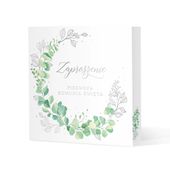 Zaproszenia na Komunię Eukaliptus srebrny, 10 szt.