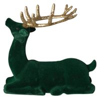 Renifer welurowy leżący zielony