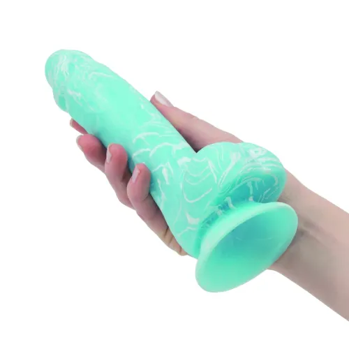 addiction luke glow in the dark blue 19 cm - model silikonowy z przyssawką na Arena.pl