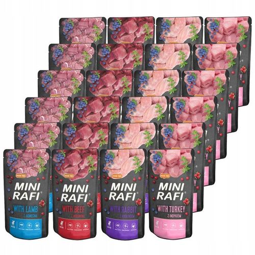 DOLINA NOTECI RAFI MINI MIX SMAKÓW KARMA MOKRA 20 X 150G na Arena.pl