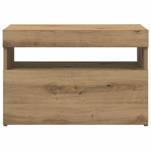 Szafki TV z LED, 2 szt., dąb artisan, materiał drewnopochodny na Arena.pl