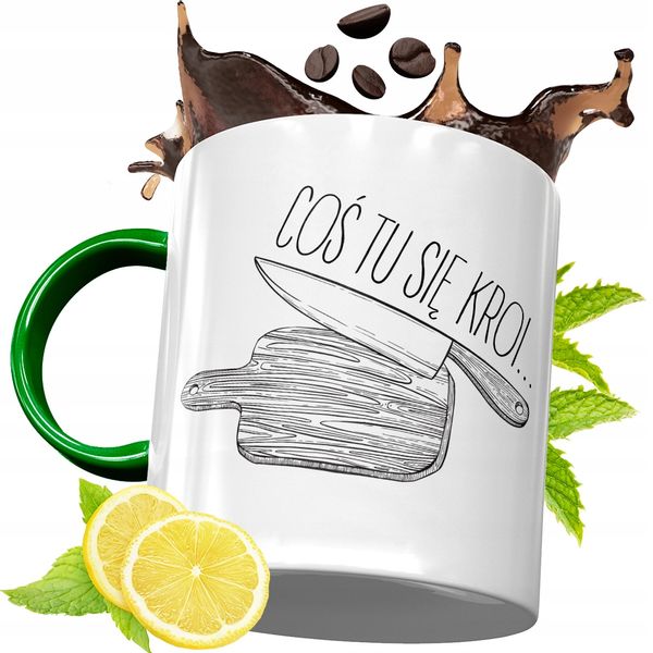 Kubek Zielony Dla Kucharza Idealny Prezent Z Nadrukiem Ze Zdjęciem zdjęcie 1