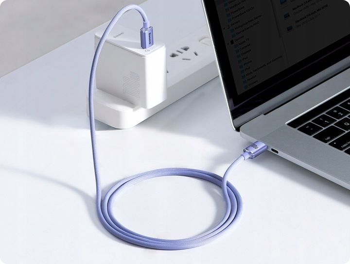 BASEUS MOCNY KABEL USB-C SZYBKIE ŁADOWANIE TYPE-C PD 100W QC 3.0 5A 1.2M zdjęcie 9
