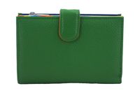 Skórzany portfel damski z ochroną RFID - Zielony
