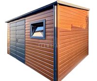 Schowek - domek ogrodowy 4x2m - brama dwuskrzydłowa - okno rynna TS1157