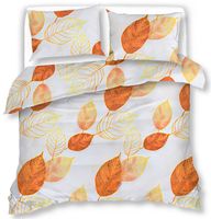 Pościel Satynowa 160X200 Złote Liście 2453