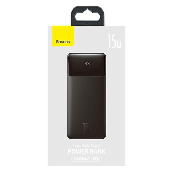 Powerbank Baseus Bipow 20000 mAh 2x USB / USB-C QC PD 15W Czarny zdjęcie 3