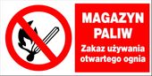 ZI-45 MAGAZYN PALIW ZAKAZ UŻYWANIA OTWARTEGO OGNIA