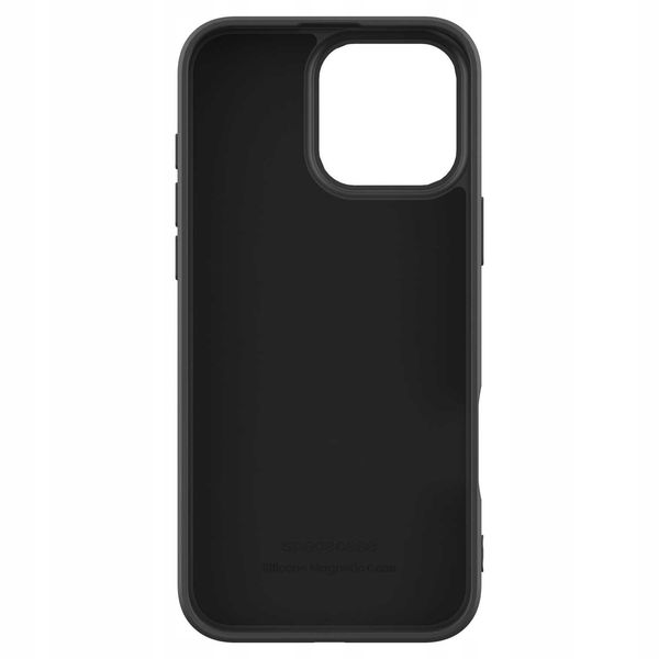 Spacecase Silicone Magnetic Case Iphone 16 Pro Max Black zdjęcie 4