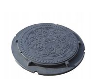 Pokrywa 56cm właz do studni szamba 560 mm 0.7 t ogrodowy 1szt. czarny