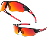 Okulary rowerowe męskie sportowe polaryzacyjne lustrzanki red