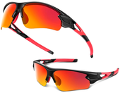 Okulary rowerowe męskie sportowe polaryzacyjne lustrzanki red