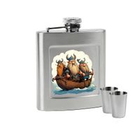 zestaw piersiówka dan barmore wikingowie 240ml z kieliszkami