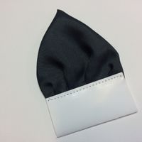 Grafitowa ciemna poszetka trójkątna "Wypustka"