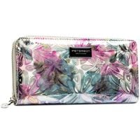 portfel damski w typie piórnika w kolorowe kwiaty, wykonany