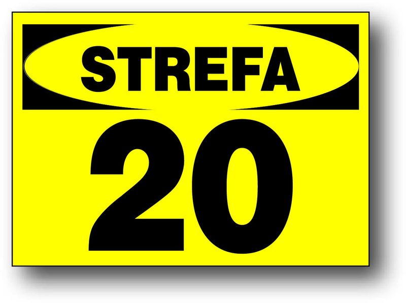 SZW-4 ZNAK TABLICA - 20 STREFA ZAGROŻENIA WYBUCHEM zdjęcie 1