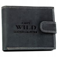 Portfel męski Always Wild skórzany z zapięciem antykradzieżowy RFID STOP