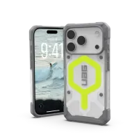 etui uag pathfinder clear magsafe na iphone 17 pro - szaro-neonowe