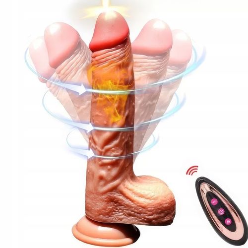 Realistyczne Dildo Penis Podgrzewany Ruch Posuwisto Rotacyjny Sex Wibrator na Arena.pl