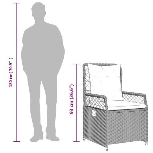 5-cz. zestaw mebli ogrodowych z poduszkami, brązowy, polirattan na Arena.pl