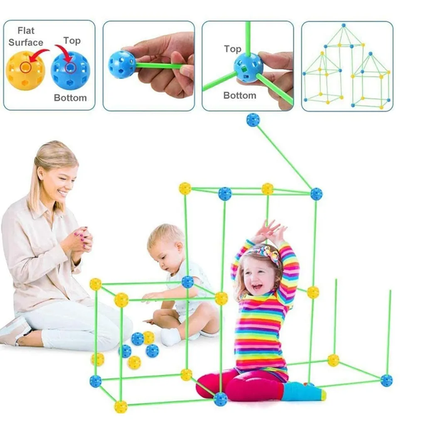 Zestaw Do Budowy Magicznego Fortu/Bazy 3D 87 Elementów zdjęcie 6