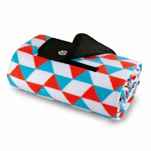 Piknikowa MATA PLAŻOWA KOC polarowy Z IZOLACJĄ 200x200cm DUŻA lekka MIĘKKA na Arena.pl