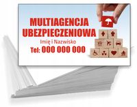 Wizytówki reklamowe 200 szt różne wzory MULTIAGENCJA UBEZPIECZENIOWA