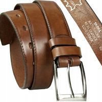 PASEK SKÓRZANY MĘSKI MOCNA SKÓRA LICOWA. Pas 90 cm