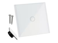 Włącznik wyłącznik światła dotykowy panel pojedynczy szkło led biały