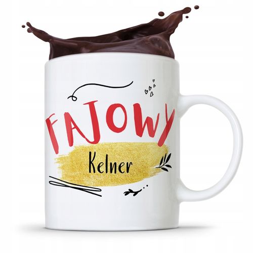 Dla Kelnera Kubek Prezent Fajowy Kelner Prezent Z Nadrukiem Ze Zdjęciem na Arena.pl