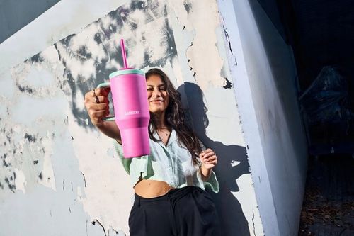 Kubek termiczny ze słomką Kambukka RIO 950 ml – Bubblegum Mint, BPA Free na Arena.pl