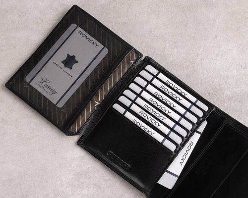 skórzany portfel męski w orientacji pionowej - rovicky na Arena.pl